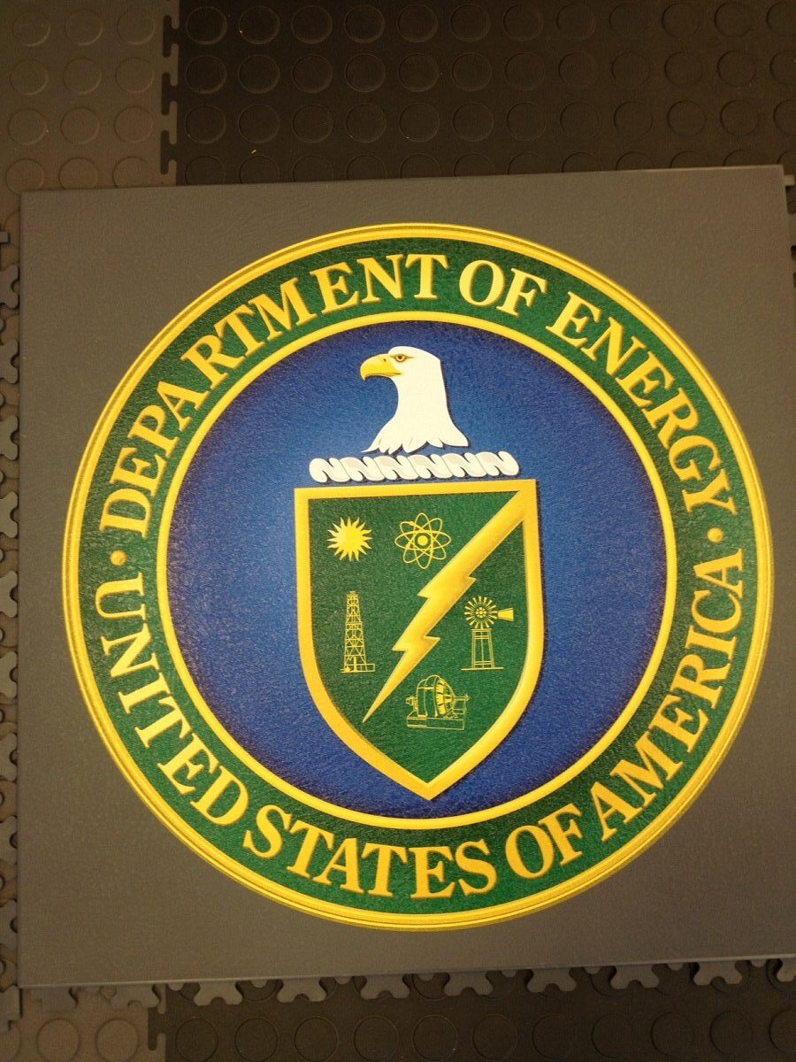 A picture of the department of energy seal.